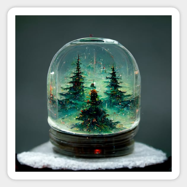 Merry Christmas Snowglobe IV Sticker by RoseAesthetic